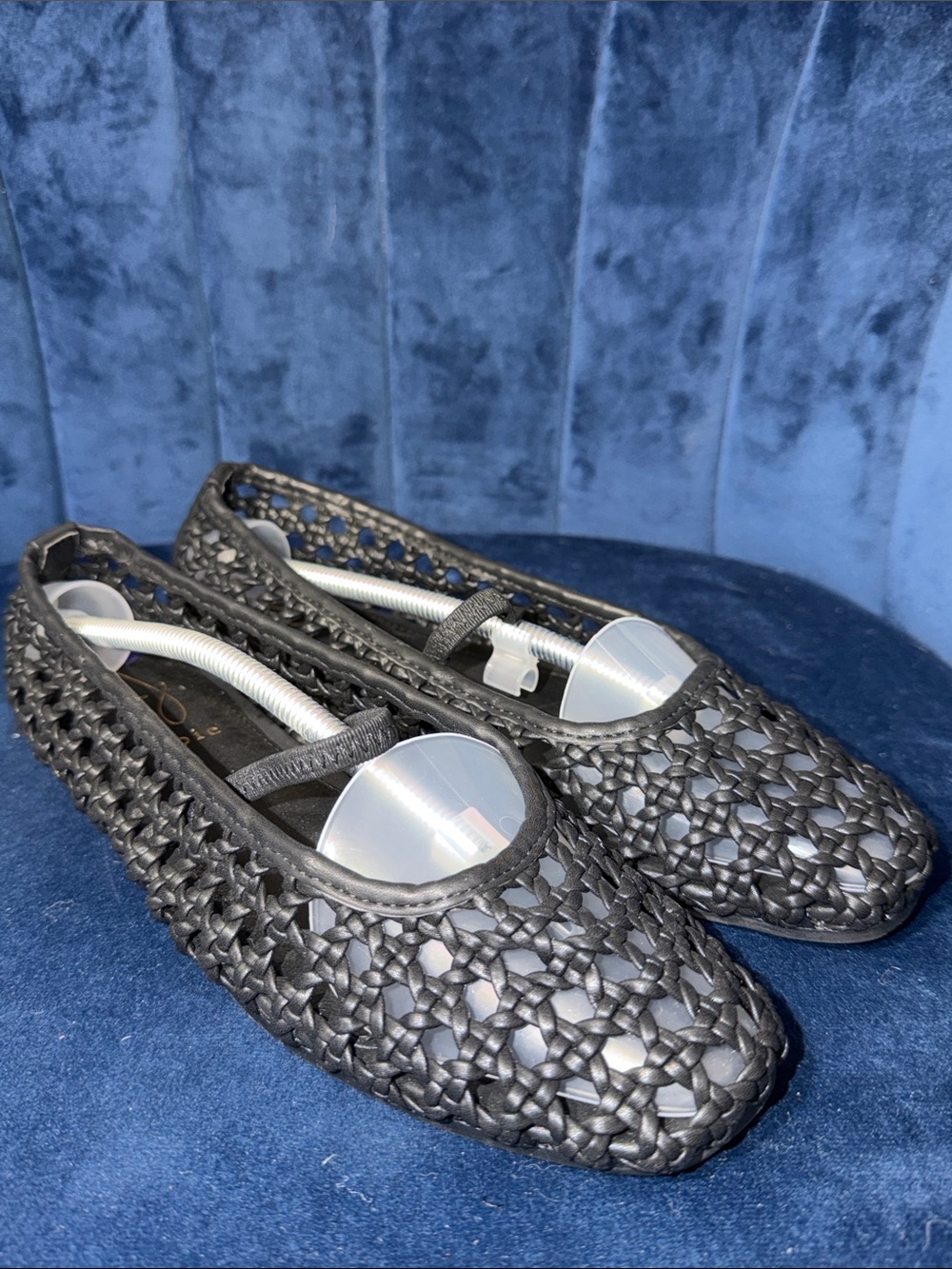 Cushionaire Woven Ballet Flat - Black Size 8.5